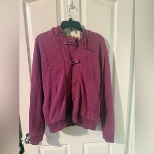 Volcom Women's Purple Button-Up Hoodie